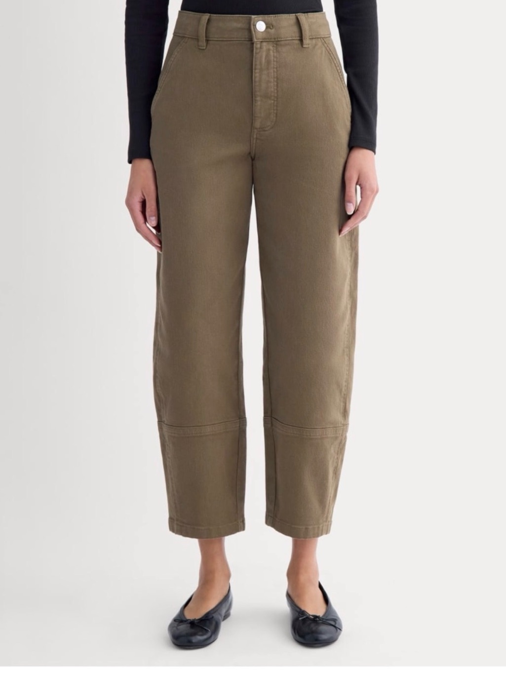 Everlane Utility Barrel Pants Size 2 Regular In Kalamata (Olive)